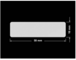PLOMBA SREBRNA PÓŁPOŁYSK VOID T-34102 prostokąt 58x16mm