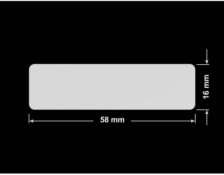 PLOMBA SREBRNA PÓŁPOŁYSK VOID T-34102 prostokąt 58x16mm