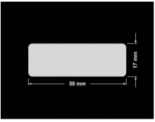 PLOMBA SREBRNA PÓŁPOŁYSK VOID T-34102 prostokąt 50x17mm