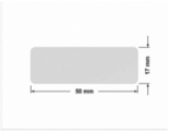 PLOMBA SREBRNA PÓŁPOŁYSK VOID T-34102 prostokąt 50x17mm