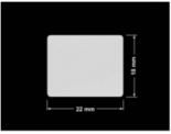 PLOMBA SREBRNA PÓŁPOŁYSK VOID T-34102 prostokąt 22x18mm
