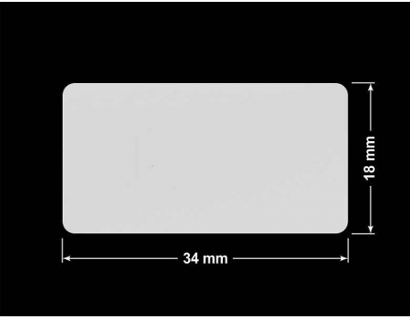 PLOMBA SREBRNA PÓŁPOŁYSK VOID T-34102 prostokąt 34x18mm