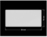 PLOMBA SREBRNA PÓŁPOŁYSK VOID T-34102 prostokąt 38x18mm