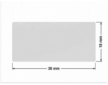 PLOMBA SREBRNA PÓŁPOŁYSK VOID T-34102 prostokąt 38x18mm