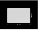 PLOMBA SREBRNA PÓŁPOŁYSK VOID T-34102 prostokąt 30x20mm