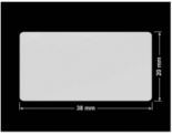 PLOMBA SREBRNA PÓŁPOŁYSK VOID T-34102 prostokąt 38x20mm