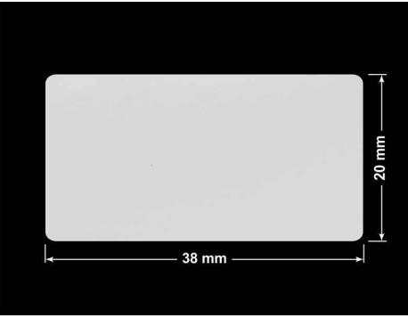 PLOMBA SREBRNA PÓŁPOŁYSK VOID T-34102 prostokąt 38x20mm