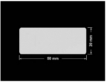 PLOMBA SREBRNA PÓŁPOŁYSK VOID T-34102 prostokąt 50x20mm