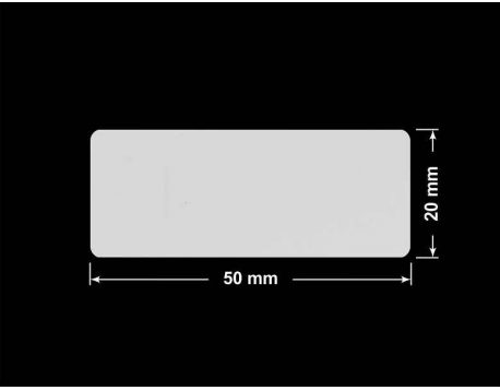 PLOMBA SREBRNA PÓŁPOŁYSK VOID T-34102 prostokąt 50x20mm