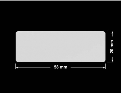 PLOMBA SREBRNA PÓŁPOŁYSK VOID T-34102 prostokąt 58x20mm