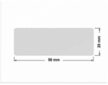 PLOMBA SREBRNA PÓŁPOŁYSK VOID T-34102 prostokąt 58x20mm