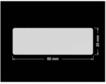 PLOMBA SREBRNA PÓŁPOŁYSK VOID T-34102 prostokąt 60x20mm