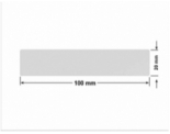 PLOMBA SREBRNA PÓŁPOŁYSK VOID T-34102 prostokąt 100x20mm