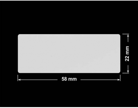 PLOMBA SREBRNA PÓŁPOŁYSK VOID T-34102 prostokąt 58x22mm