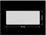 PLOMBA SREBRNA PÓŁPOŁYSK VOID T-34102 prostokąt 58x24mm