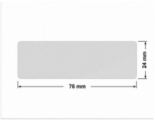 PLOMBA SREBRNA PÓŁPOŁYSK VOID T-34102 prostokąt 76x24mm