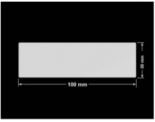 PLOMBA SREBRNA PÓŁPOŁYSK VOID T-34102 prostokąt 100x30mm