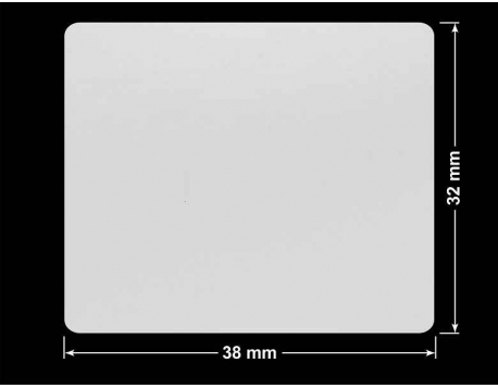 PLOMBA SREBRNA PÓŁPOŁYSK VOID T-34102 prostokąt 38x32mm
