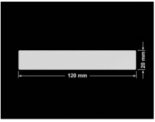 PLOMBA SREBRNA PÓŁPOŁYSK VOID T-34102 prostokąt 120x20mm