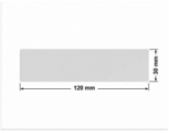PLOMBA SREBRNA PÓŁPOŁYSK VOID T-34102 prostokąt 120x30mm