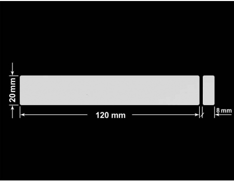 PLOMBA SREBRNA PÓŁPOŁYSK VOID T-34102 prostokąt x2 120x20mm-20x8