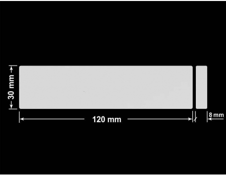 PLOMBA SREBRNA PÓŁPOŁYSK VOID T-34102 prostokąt x2 120x30mm-30x8