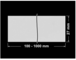 PLOMBA SREBRNA PÓŁPOŁYSK VOID T-34102 banderola 100x27mm