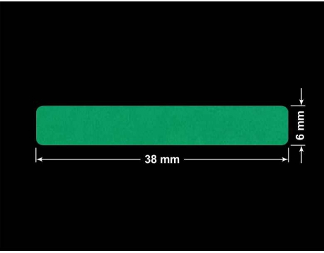 PLOMBA ZIELONE MATOWA VOIDOPEN B-34HV3 prostokąt 38x6mm