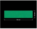 PLOMBA ZIELONE MATOWA VOIDOPEN B-34HV3 prostokąt 38x10mm