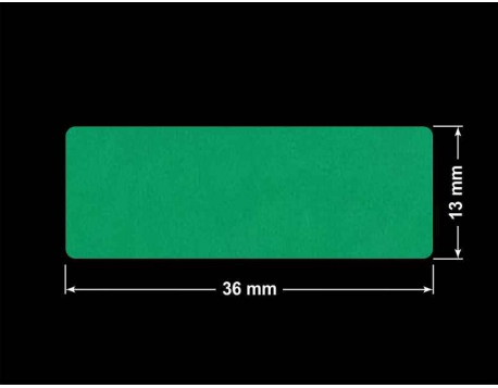 PLOMBA ZIELONE MATOWA VOIDOPEN B-34HV3 prostokąt 36x13mm
