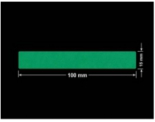 PLOMBA ZIELONE MATOWA VOIDOPEN B-34HV3 prostokąt 100x15mm