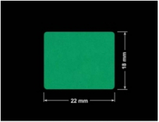 PLOMBA ZIELONE MATOWA VOIDOPEN B-34HV3 prostokąt 22x18mm
