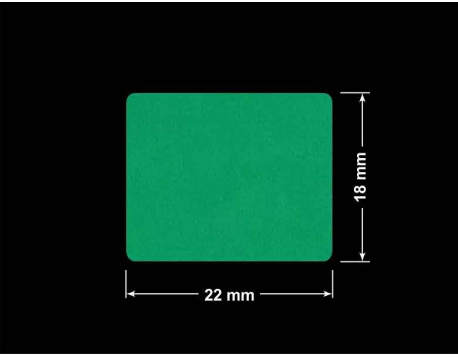 PLOMBA ZIELONE MATOWA VOIDOPEN B-34HV3 prostokąt 22x18mm