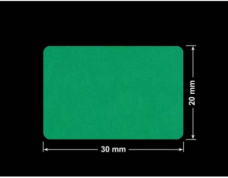 PLOMBA ZIELONE MATOWA VOIDOPEN B-34HV3 prostokąt 30x20mm
