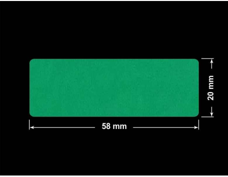 PLOMBA ZIELONE MATOWA VOIDOPEN B-34HV3 prostokąt 58x20mm
