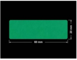 PLOMBA ZIELONE MATOWA VOIDOPEN B-34HV3 prostokąt 60x20mm