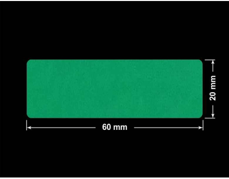 PLOMBA ZIELONE MATOWA VOIDOPEN B-34HV3 prostokąt 60x20mm