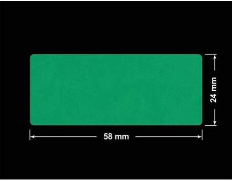 PLOMBA ZIELONE MATOWA VOIDOPEN B-34HV3 prostokąt 58x24mm