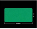 PLOMBA ZIELONE MATOWA VOIDOPEN B-34HV3 prostokąt 60x30mm