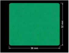 PLOMBA ZIELONE MATOWA VOIDOPEN B-34HV3 prostokąt 38x32mm