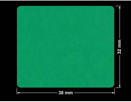 PLOMBA ZIELONE MATOWA VOIDOPEN B-34HV3 prostokąt 38x32mm